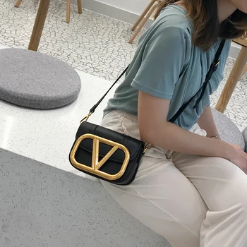Queenie Fashion Bag Letter-V Serpentine Personality Design Bag седельная чанта Wild Chic Shoulder Messenger Bag for Women Tide Mini