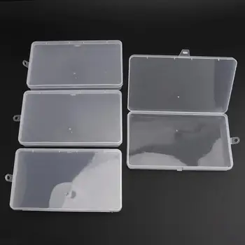 4шт прозрачна пластмасова кутия за съхранение на оборудването кутия за инструменти контейнер за събиране на части на корпуса бижута телефон аксесоари кутия с капак