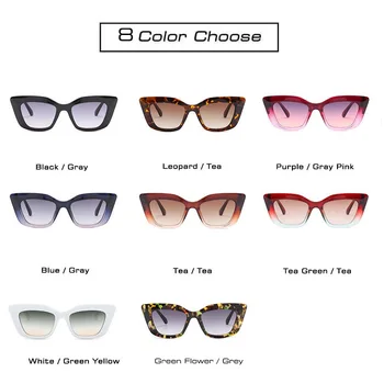 SHAUNA Oversize дамски слънчеви очила Cat Eye UV400