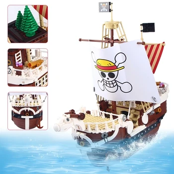 1048 бр. SY6297 аниме ONE PIECE серия весел пиратски кораб модел строителни блокове, тухли творчески играчки детски коледни подаръци