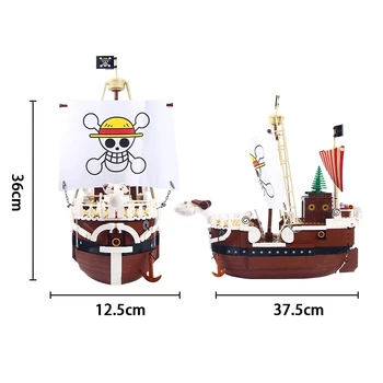 1048 бр. SY6297 аниме ONE PIECE серия весел пиратски кораб модел строителни блокове, тухли творчески играчки детски коледни подаръци