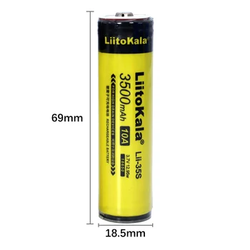 Liitokala Lii-35S защитена 18650 3400mAh акумулаторна батерия Li-lon с 2MOS ПХБ 3.7 V за фенерче