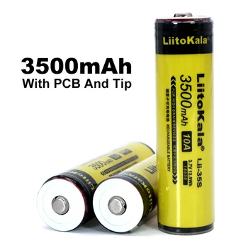 Liitokala Lii-35S защитена 18650 3400mAh акумулаторна батерия Li-lon с 2MOS ПХБ 3.7 V за фенерче