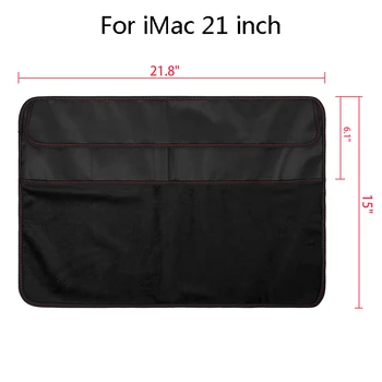 Прахоустойчив, Водоустойчив калъф ПУ кожен защитен с 3шт джобове за 21 инча 27 инча за Apple iMac, Macbook LCD екран