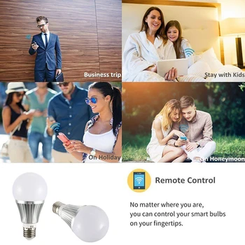 18W Smart WIFI Bulb Super Bright LED Bulb Mobile APP Remote Control Music Audio Work With Amazon/Google E27/E26/B22