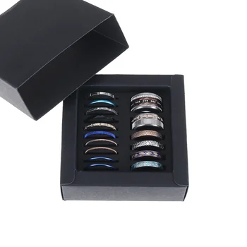 Cremo Стекируемые пръстени от неръждаема стомана набор от сменяеми аксесоари Femme Bijoux Bague мода пръстени кутия за бижута