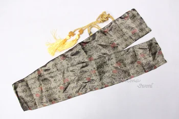 Японски самурайски меч Коприна чанта дълбок сив цвят бродирани старинни букви, за да katana / вакидзаси съвсем нова доставка