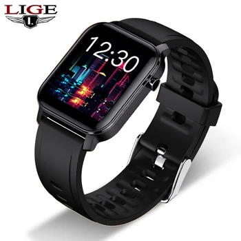 LIGE Sport Smart Watch мъжете smartwatch жени IP68 Водоустойчив плувен тракер здравето LED HD Full Color Touch Screen фитнес часовник