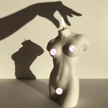 3D човешкото тяло силиконови форми на женски свещ смола мухъл мъжки форма на ароматерапия мазилка аромат на свещи САМ като комплект сапун мухъл