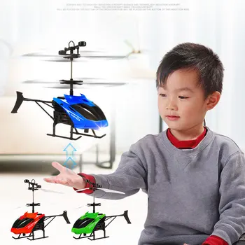 RC Mini Drone Flying Helicopter Детски Играчки Infrared Induction Suspension въздухоплавателни средства LED Light Toys Children Xmas Gift Juguete Volad