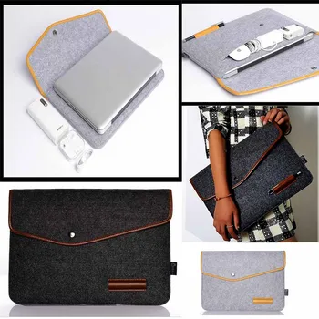 Мода таблет калъф за съхранение на вашия лаптоп вътрешен болт чанта вълнен филц плик за лаптоп чанта за Macbook 11/12/13/15 инчов КОМПЮТЪР
