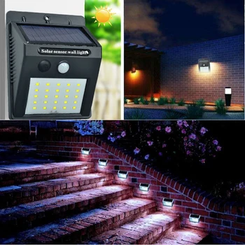 LED Solar light Power Motion Sensor Light Wall 20 LED Outdoor Waterproof Energy Saving For Street Yard Home Garden Security Lamp