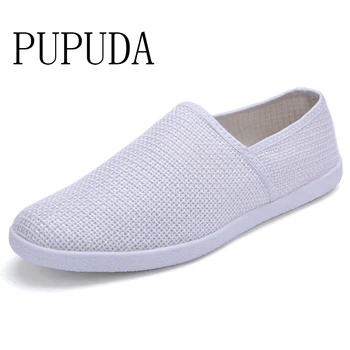 PUPUDA мъжки Ежедневни обувки удобни мъжки обувки espadrilles евтини Мъжки обувки мода причинно маратонки лято приплъзване на мъжки мокасини 2019