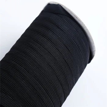 100 ярда еластична макара с ширина 1 см еластичен кабел Еластична лента плоски плетене шевна участък въже