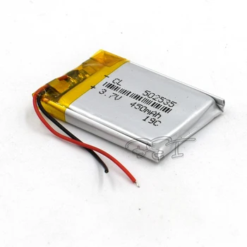 3.7 V литиево-йонна батерия литиево-полимерна акумулаторна батерия Li-ion Polymer 502535 450mAh за PSP Navi GPS, MP3, MP4 Speaker Camera