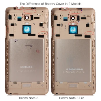 За Xiaomi Redmi Note 3/ Note 3 Pro 150 mm метална задната част на задния капак на корпуса на батерията защитно покритие врата с притежателя на карта за замяна на части