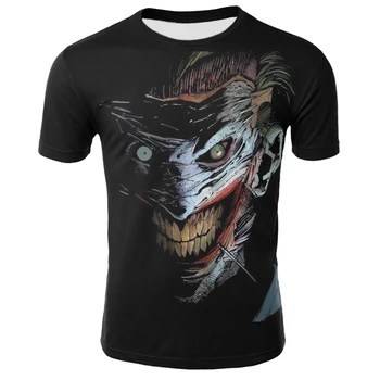 2020 нов мъжка тениска скица клоун 3D печат мъжка тениска универсален лицето всекидневният О-образно деколте мъжка тениска клоун с къс ръкав шега