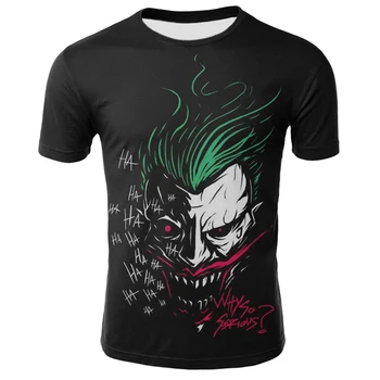 2020 нов мъжка тениска скица клоун 3D печат мъжка тениска универсален лицето всекидневният О-образно деколте мъжка тениска клоун с къс ръкав шега