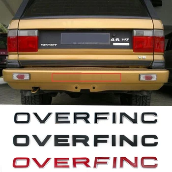 Букви емблемата на иконата за Range Rover OVERFINCH стайлинг автомобили преустройство на предния капак заден багажник на Долната броня стикер хром черен въглерод
