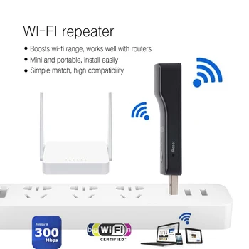 Универсален USB безжичен 300 Mbps Wifi адаптер RJ-45 Ethernet порт ethernet мост ретранслатор клиент за нов Smart TV