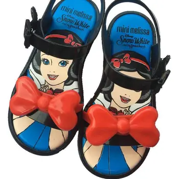 Момичета сандали новата принцеса PVC желе сандали Снежанка момичета мода обувки сандали