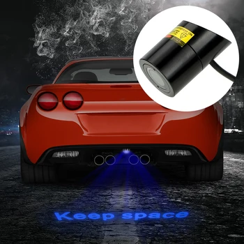 LEEPEE Car Warning Laser Tail Logo Projector Car LED Projection Light Auto Brake Parking Лампа STOP KEEP SPACE Sign Car-стайлинг