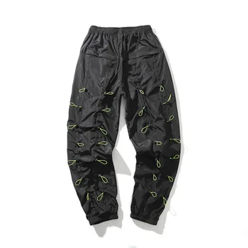 IEFB / мъжки и дамски дрехи, висококачествен и функционален шнур спортни панталони 2021 пролет градинска нови случайни свободни панталони 9Y1317