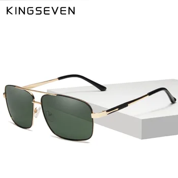 KINGSEVEN DESIGN мъжки класически квадратни поляризирани слънчеви очила за шофиране UV400 Защита N7713F