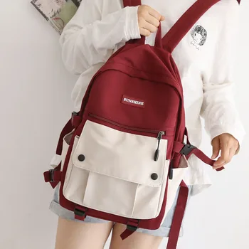 Японската работно облекло женски раница за момичета панелни средни и висши учебни чанти за тийнейджъри водоустойчив женски раница луксозна нова