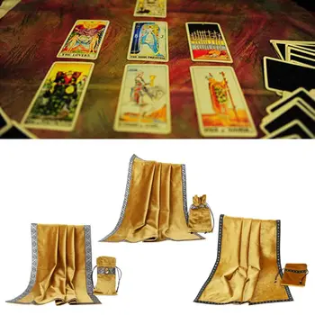 Златна покривка с карти Таро чанта кадифе олтара Таро плат Wicca предсказания астрология гоблен настолна игра Card мат