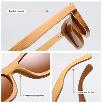 EZREAL реколта бамбукови дървени слънчеви очила ръчно изработени поляризованное огледало мода очила спортни очила в дървена кутия