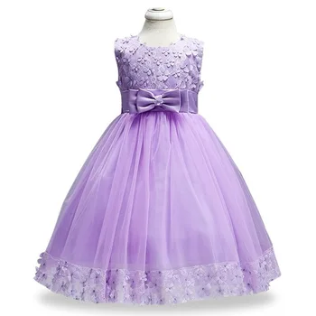 От 2 до 9 години на Детски рокли Party Носете 2017 Fashion Party Dress Бебе Princess Deguisement With Bow Children Party Frock Girls Dresses