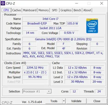 Оригиналния Cpu Intel Xeon ES версия E5-2650V4 QHV6 2,20 Ghz и 12-ядрен 30 м E5 2650V4 CPU FCLGA2011-3 105 W безплатна доставка