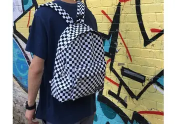 1 бр нов пъстро платно унисекс раница 2021 моден тренд от ежедневните училищни чанти за момичета печат раница мъжка чанта през рамо Q019