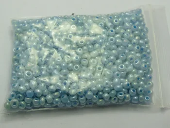 800 цейлон синьо стъклени мъниста Рондель 4мм (6/0)0)