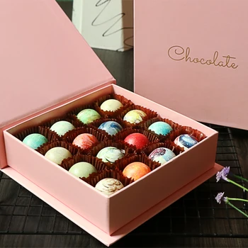 5 бр. / лот елегантен Валентин шоколад хартиена кутия-луксозен подарък за дизайн на опаковки за сватбени бонбони опаковка шоколад дело опаковане на подаръци