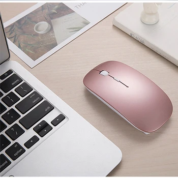 Акумулаторна безжична тънка мишка Bluetooth 4.0 мишката за iPad Mac на Apple Laptop Macbook Notebook Desktop Tablet SupportWindows 10