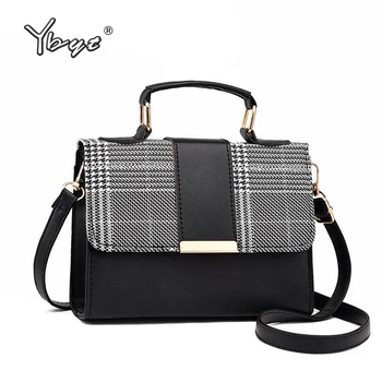 YBYT мода каре жените малка клапа чанта hotsale кожени луксозни чанти, дамски чанти на дизайнерска марка е известна рамото crossbody чанта