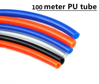 100 м високо качество на пневматичен маркуч въздуха ПУ тръба OD 8 mm ID 5 мм пластмасови гъвкави тръби ПУ 8*5 8x5 mm полиуретан тръби, тръбопроводи