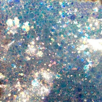 100 г / торба Bulk блясък блясък 3 цвята диамантен блясък mix 0.2-3mm размер блясък на прах лазерна блестка маникюр пайети