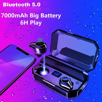 T9 безжични слушалки Bluetooth слушалки TWS Слушалки HiFi Слушалки 8000mAh Case 6H Music Play за спортни слушалки Waterpoof