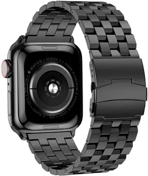 Твърди каишка за часовник Apple Watch 40 мм 44 мм 42 мм, 38 мм и каишка от неръждаема стомана за Iwatch Series 6 5 4 3 Se луксозни аксесоари
