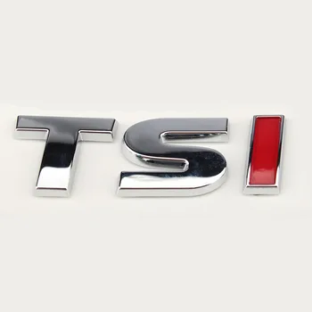 OEM хромирана емблема червена икона стикер TSI лого за VW Jetta, Golf, Passat Beetle