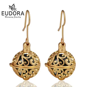 Eudora Gold Drop Earring Locket Dangler Fashion Eardrop for 12mm Chime Топка Harmony Bola бременни бижута Brinco Bola HER013