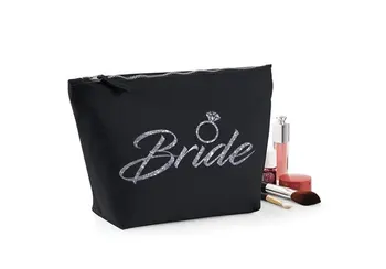 персонализирайте бъдещата г-жа булката грим чанта сватбен подарък на булката грим, козметични чанти уникален подарък за сватбеното парти чанта