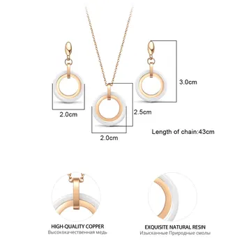 Viennois Fashion Jewelry Sets for Women Mix Color Circle Design висулка колие и обеци, бижута, модни дизайни