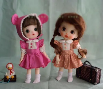 Ob11 детски дрехи мека глина, керамика, ръчно изработени baby колан на полата 1/12 BJD GSC Molly dress кукла облекло, аксесоари