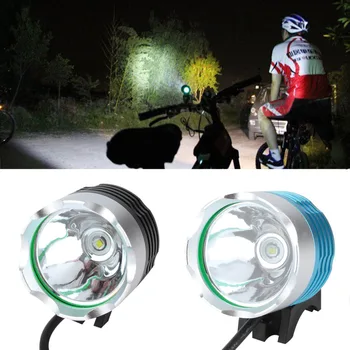 Водоустойчив 2000 лумена LED Waterpoof под наем на фаровете лампа за Колоездене на велосипед предни светлината на фенерче Фенерчето случаен цвят