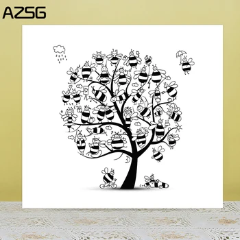 AZSG пчелиное дърво ясно печати / направи си САМ печат за производство на scrapbooking / карти / албум декоративни силиконови печати занаяти