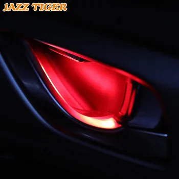 4шт околната светлина в интериора на автомобила вътрешна врата купа дръжка подлакътник светлина атмосфера на светлина за Toyota Camry, Corolla, Yaris Vios C-HR